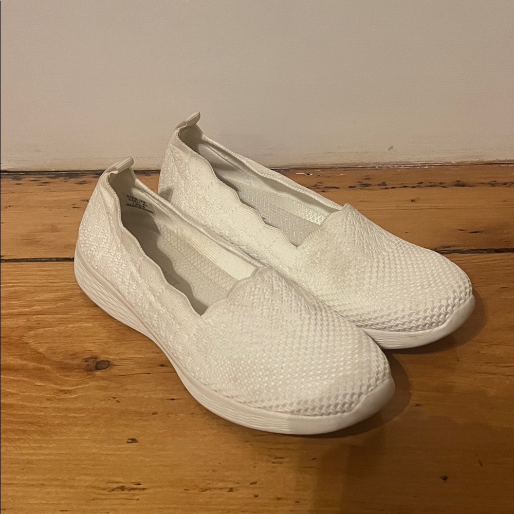 Almost New - White Slip-On Loafers